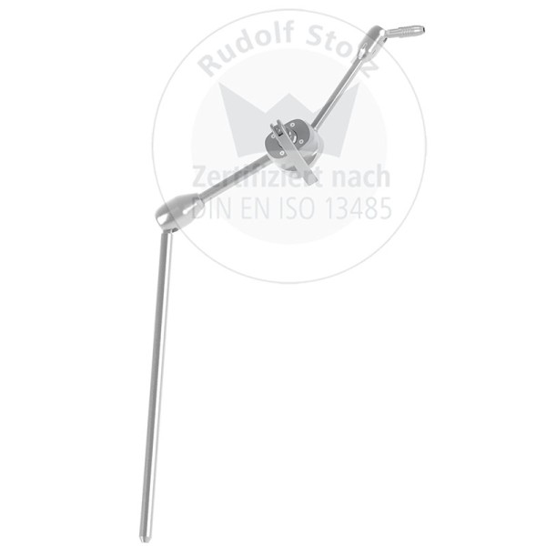 Haltearm mit 3-fach Klemmung, 400mm, mit Hebel zur Fixierung
