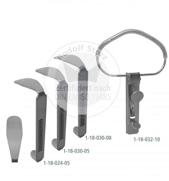 Mouth gag McIvor complet, with 3 interchangeable tongue blades