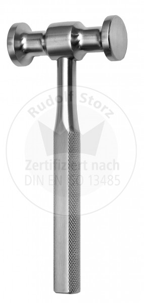Hammer für Knochen, USA Modell, Stahlkopf mit Kopfgewicht, 220 g, Stahlgriff, massiv