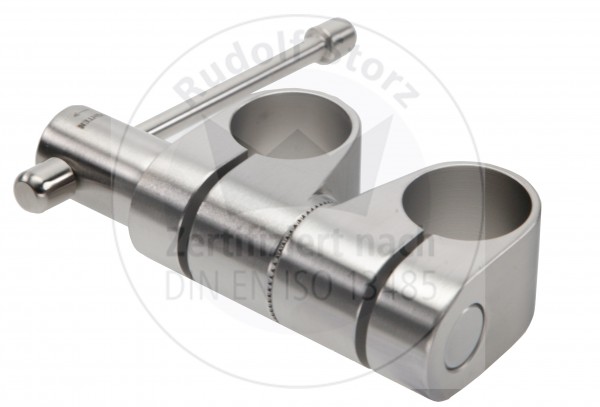 MF locking connector for clamp and rod